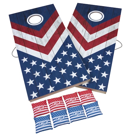Triumph Patriotic LED 2x4 All-Wood Cornhole Set 35-8010-3